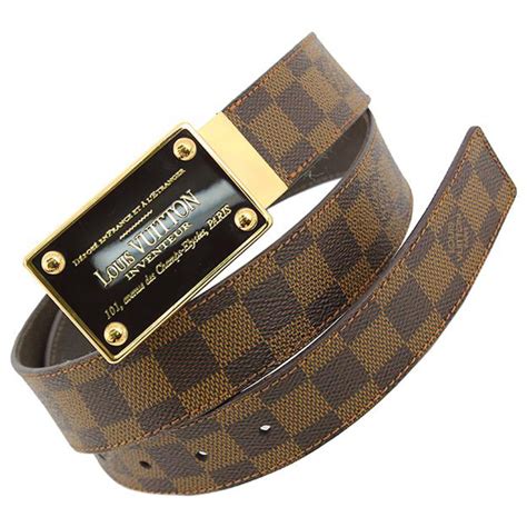 louis vuitton brown belt mens|Louis Vuitton brown leather belt.